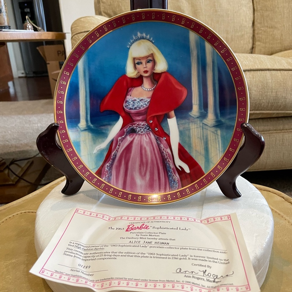 Porcelain Barbie Collector Plate